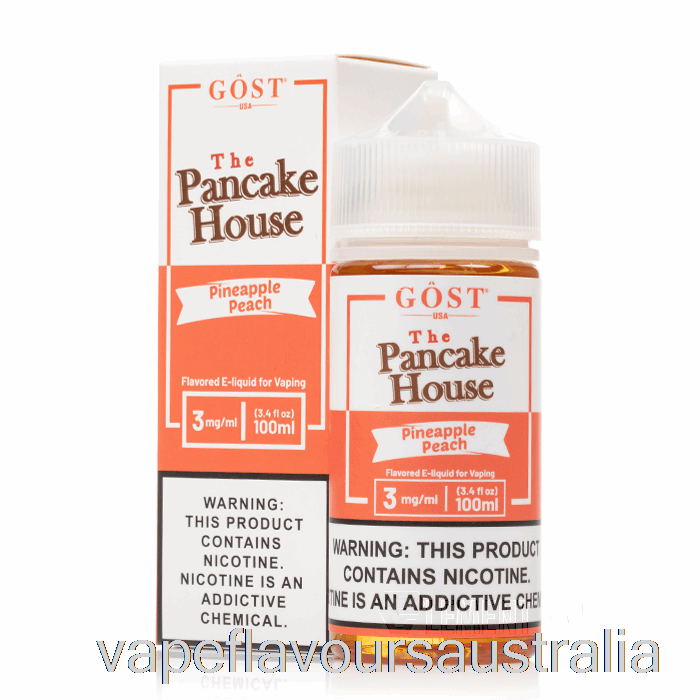 Vape Nicotine Australia Pineapple Peach - The Pancake House - GOST Vapor - 100mL 6mg
